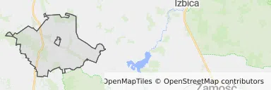 Mapa z zaznaczonym Turobinem