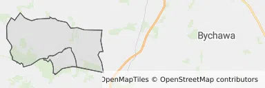 Mapa z zaznaczonym Urzędowem