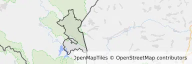 Mapa z zaznaczonym Ustrzykach Dolnych
