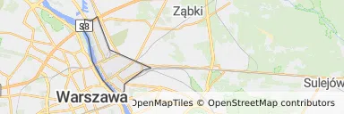Mapa z zaznaczonym Północem w Warszawie