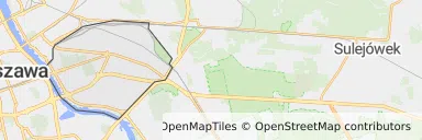 Mapa z zaznaczonym Południem w Warszawie