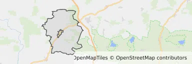 Mapa z zaznaczonym Wąsoszem