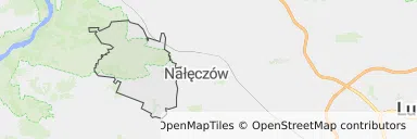 Mapa z zaznaczonym Wąwolnicy