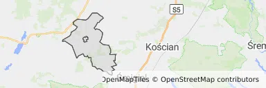 Mapa z zaznaczonym Wielichowem