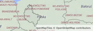 Mapa z zaznaczonym województwem wielkopolskim