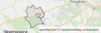 Mapa z zaznaczonym Wiskitkami