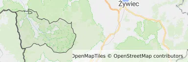 Mapa z zaznaczoną Wiśle
