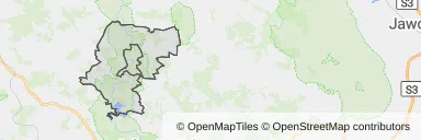 Mapa z zaznaczonym Wleniu