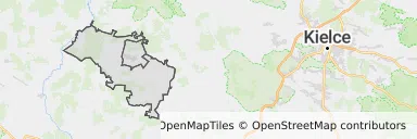 Mapa z zaznaczoną Włoszczowem