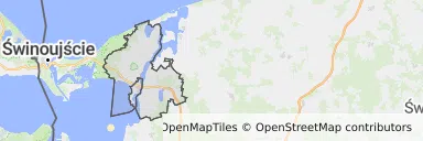 Mapa z zaznaczonym Wolinem