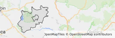 Mapa z zaznaczonym Wołowem