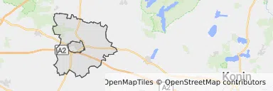 Mapa z zaznaczoną Wrześni