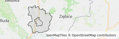 Mapa z zaznaczonym Ząbkowicach Śląskich