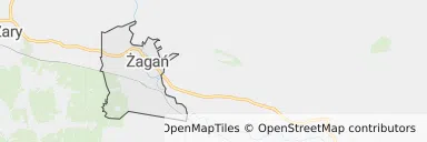 Mapa z zaznaczonym Żaganiu