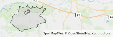 Mapa z zaznaczonym Zagórowem