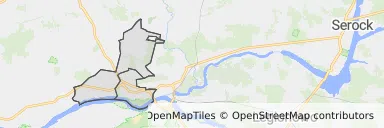 Mapa z zaznaczonym Zakroczymiu