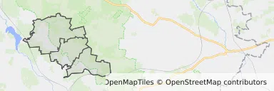 Mapa z zaznaczonym Żarkami