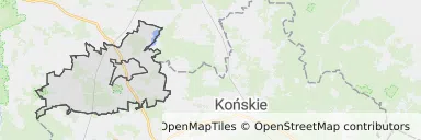 Mapa z zaznaczonym Żarnowem