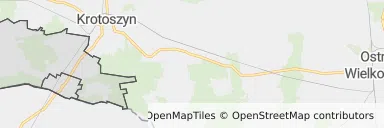 Mapa z zaznaczonym Zdunami