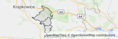 Mapa z zaznaczonymi Zdzieszowicami